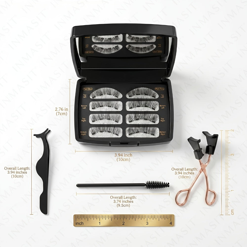 Local Warehouse 8pcs Quantum Magnetic Eyelash Set Makeup Lash Clusters Kit with 2 Styles of Applicators Tweezers And Brush 3D Magnetic False Lashes Beginner-Friendly Natural Set Idea for Daily Makeup Parties And Valentine'S Day Gifts Makeup for Wome