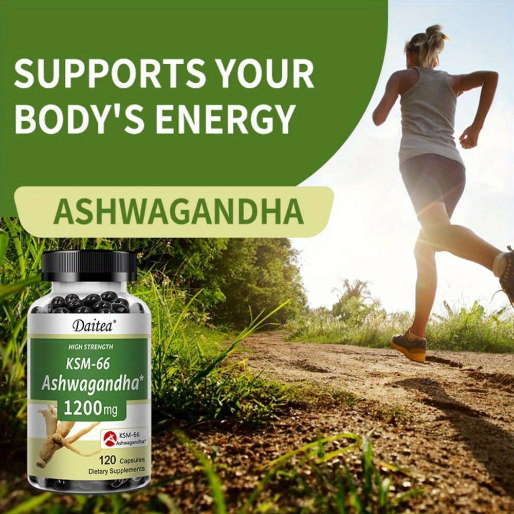 KSM-66 Ashwagandha Extra Strength, Stress & Mood Support, 1200mg Per Serving, 120 Capsules
