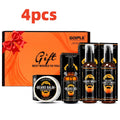 4pcs Beard Care Kit, 4pcs Beard Pen Kit, 9pcs Beard Care Kit Needle Length<0.25Mm. Beard Care Bundle for Men. Beard Trimmer Set with 2 Beard Oil -Balm -Conditioner - Wash -Brush - Comb - Clippers & Travel Pouch. for Birthdays Fathers Day Gift for Me