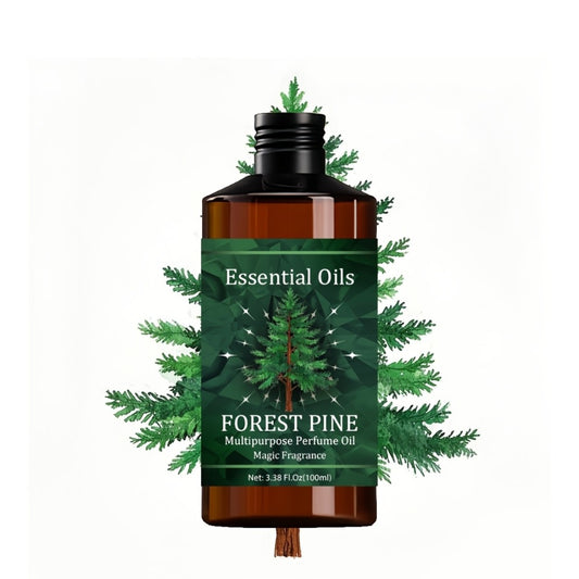 Forest Pine Essential Oil, 100ml/3.38fl.oz, 100% Pure Care Grade for Nail, Hair & Skin Care, Massage, Moisturizing Massage Essential Oil for Men & Women, Meditation Gift, Perfect Christmas Gift