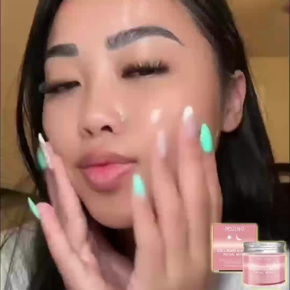 50g Biotin Collagen Day & Night Mask, Hydrates, Keeps Skin Moist And Plump, Firms Skin, Brightens Complexion, Smooths Skin, Makes Skin Look Younger. Suitable for Daily Use And Holiday Gifts, Giving Her A Beautiful Face