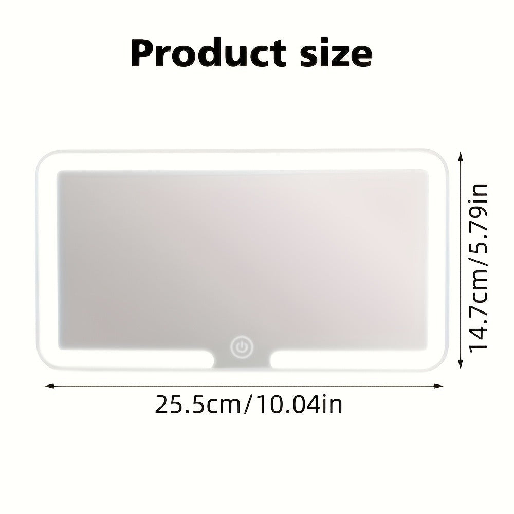Car Sun Visor Makeup Mirror USB-powered with Included Charging Cable Features 3 Light Modes And LED Illumination Suitable for Cars, Trucks, And SUVs Perfect Gift for Women Essential Road Trip Companion Ideal for Female Drivers Great Christma