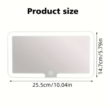 Car Visor Makeup Mirror LED Lighted USB Powered, Sun Visor Vanity Mirror with 3 Light Modes for Cars Trucks SUVs, Road Trip Essential Gift for Women Female Drivers