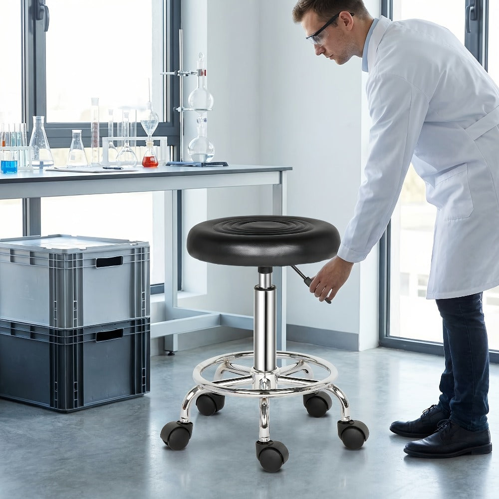 Round Stool with Lines Rotation Bar Stool