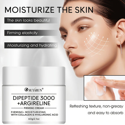 Peptide Face Cream Dipeptide 3000 Niacinamide Retinol Collagen Centella Asiatica Firming Oil Control Anti Wrinkle Gentle for Dry Skin 60g