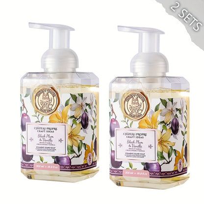 Foaming Hand Soap 500ml – Coconut Oil Formula, Cruelty-Free Moisturizing Foam Soap for Bathroom & Kitchen | Fresh Scents: Vanilla, Citrus, Guava, Coconut & More | 1pc or 2pcs Set