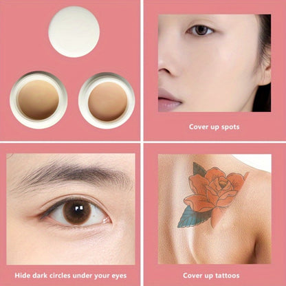 Waterproof Concealer Cream Set of 3 - Full Coverage Dark Spot & Tattoo Cover Concealer Paste for All Skin Types - Natural Finish Makeup Concealer