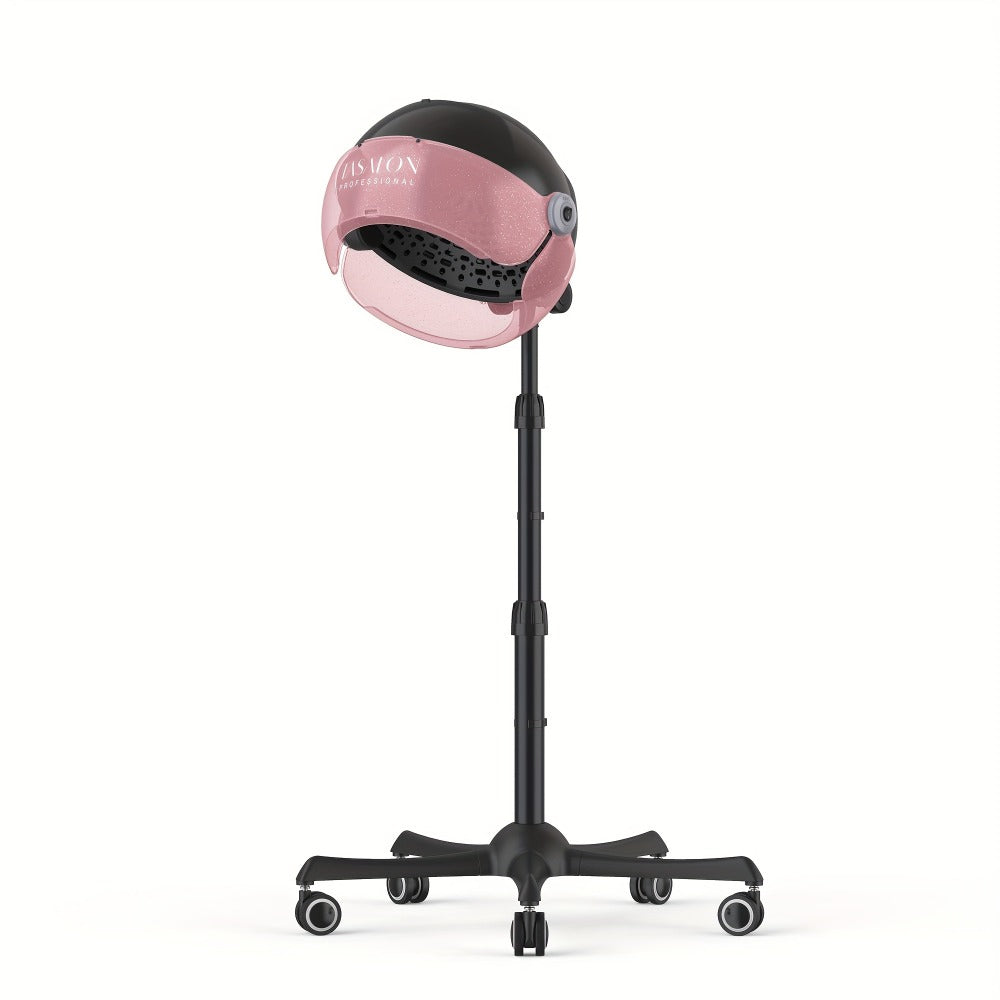 Ionic Hooded Hair Dryer, 1875W Professional Standing Hair Dryer Bonnet with 3 Temperature Settings, Height Adjustable Rolling Hair Dryer On Wheels, Sit Under Hair Dryer for Home & Salon