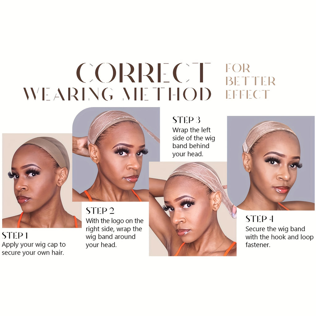 Set of Three Velvet Wig Caps Designed for Women, Featuring a Comfortable And Breathable Material with a Non-Slip Adjustable Strap for a Secure Fit, Perfect for Use with Wig Stands And Mannequin Displays