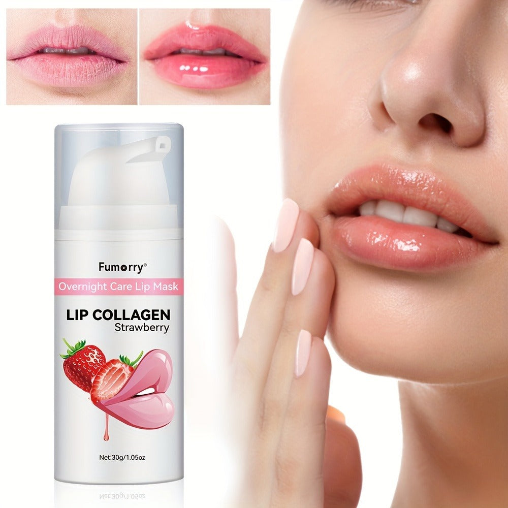 CollagenPlump Lip Mask - Moisturizes Night Care Revitalize Your Lips, Repairs, and Protects Dry, Cracked Lips - Large capacity 30g