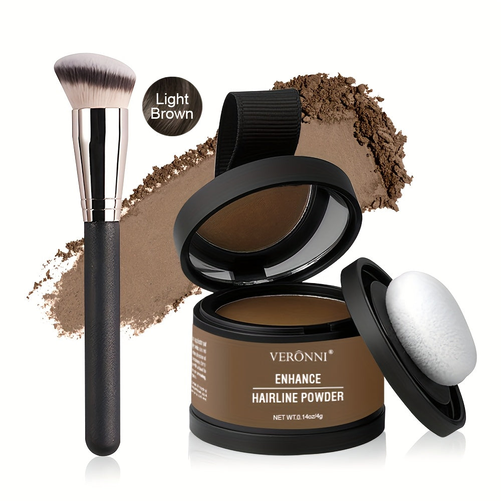 Hairline Shadow Powder Kit with Brush — Instant Waterproof Hairline & Hair Root Concealer | Natural Seamless Finish | 6 Shades for Men & Women
