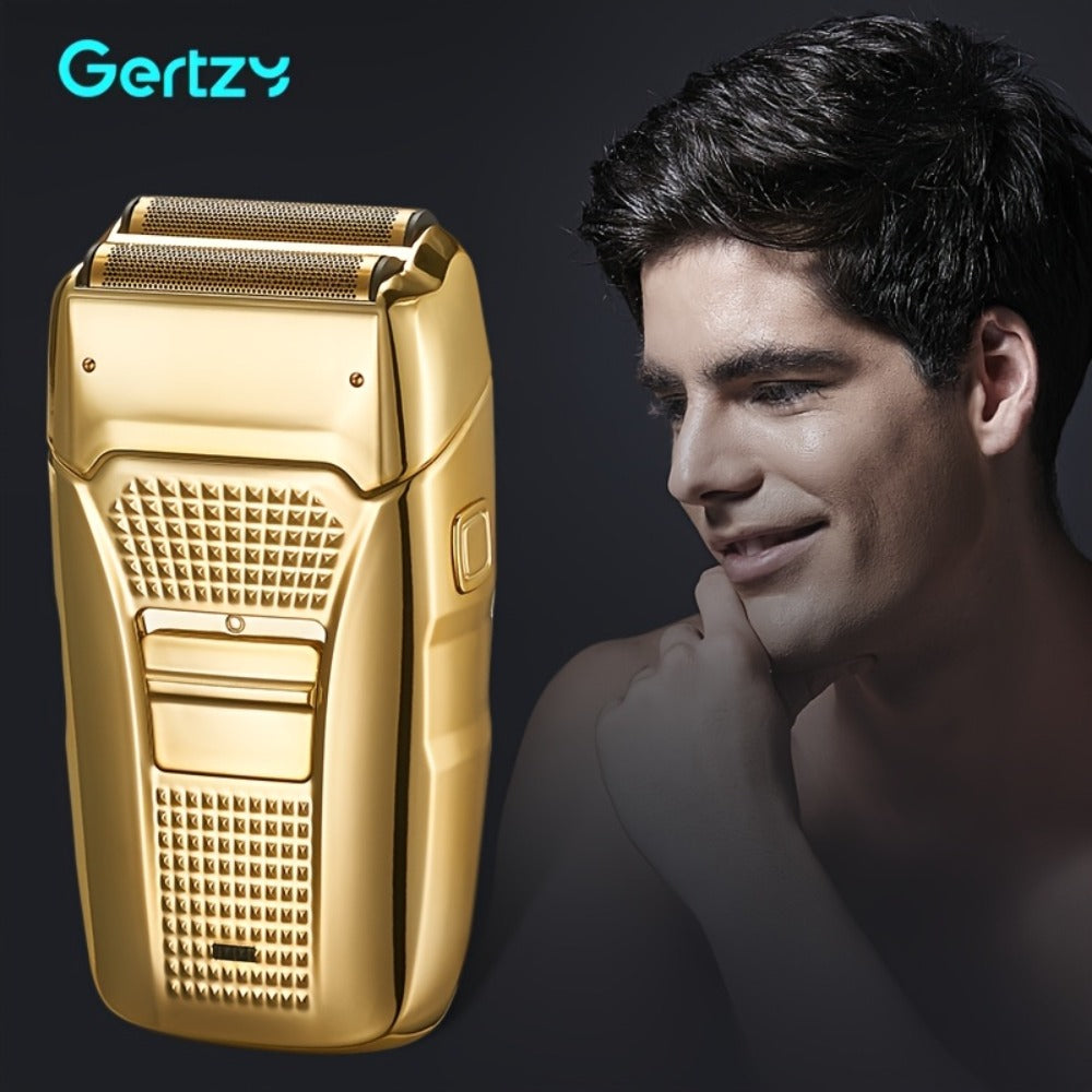 Electric Foil Shaver for Men Bald Head Shaver 4-in-1 Dual Shaver Head USB Rechargeable Cordless Wet Dry Lithium-Ion Sensitive Skin Flagship Model Golden Black