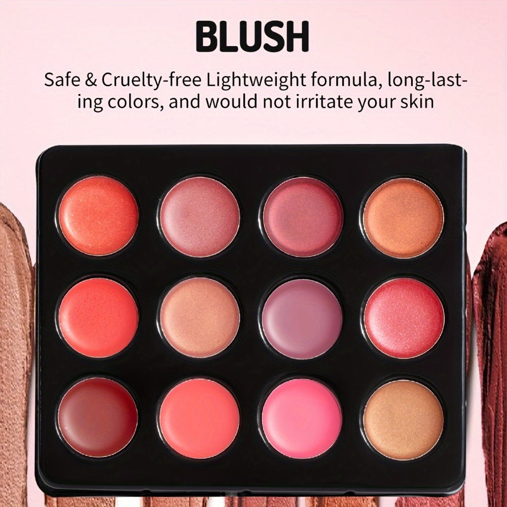 Makeup Kit Gift Box Silvery Multi-Functional Set with Mirror, Lipstick, Eyeshadow & Blush - Portable Long-Lasting Cosmetic Kit for Beginners & Teens, Multiple Shades, Perfect Gift for Women