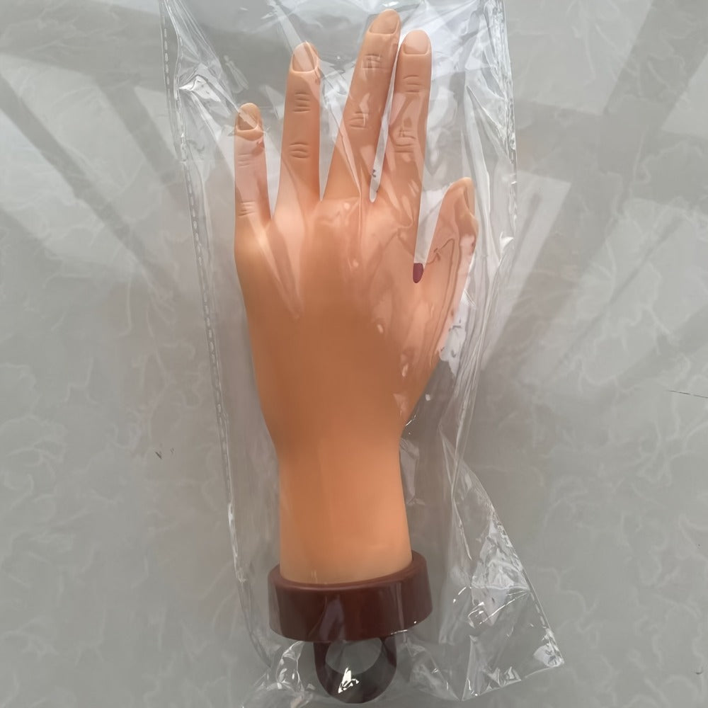 Acrylic Nail Practice Hand Kit with Stand - Reusable, Bendable Mannequin for Beginners & Pros - Includes Fake Nails & Tools