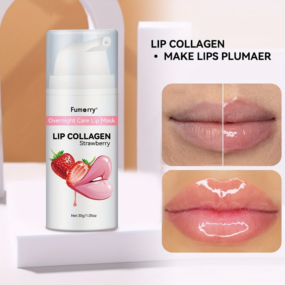 CollagenPlump Lip Mask - Moisturizes Night Care Revitalize Your Lips, Repairs, and Protects Dry, Cracked Lips - Large capacity 30g