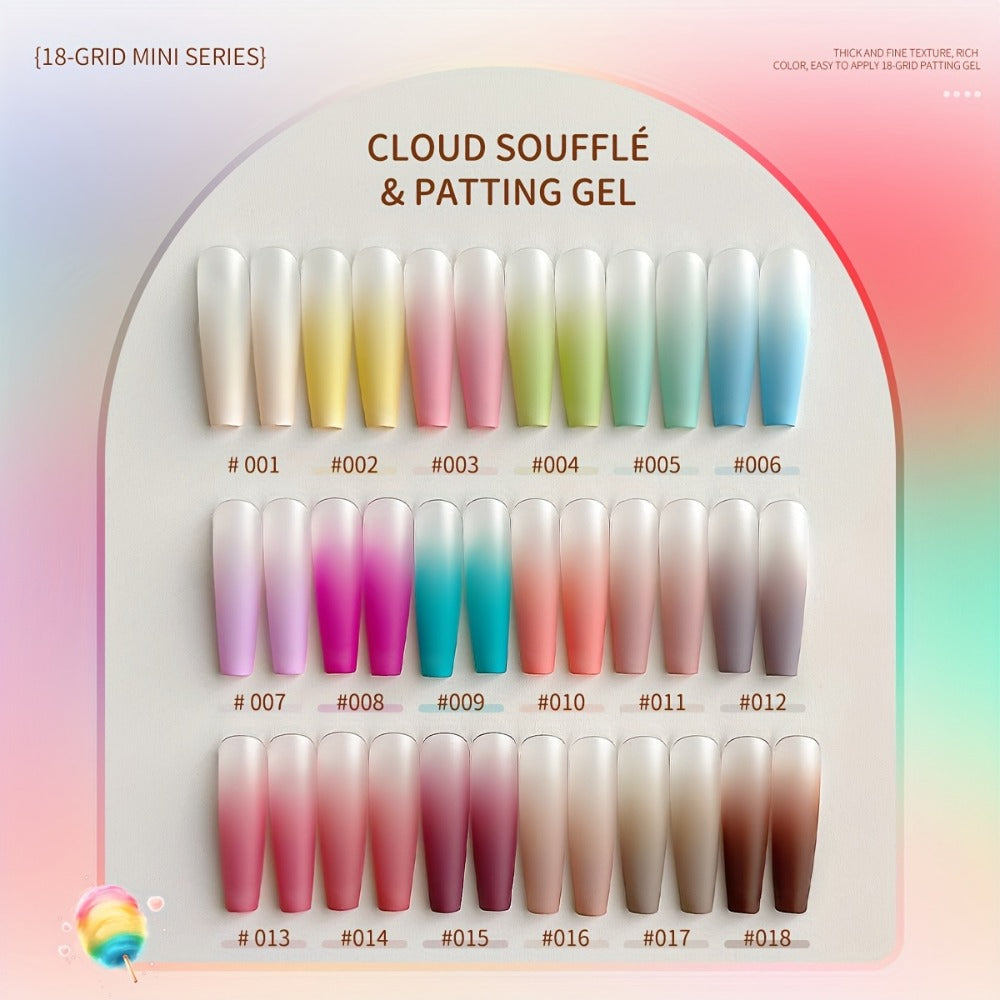 MORDDA Autumn/Winter New Popular Patting Gel Nail Art Set 18pcs, High Saturation Color Patting Gel PolishFor Fashion Salon Nail Design, Women's Nail Art Tools, Preferred Choice for Nail Enthusiasts