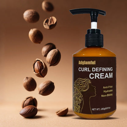 Curl Defining Cream for Wavy Curly & Coily Hair - 24-Hour Strong Hold No-Rinse Leave-In Frizz Control Styler - Lightweight Non-Greasy 3-Minute Quick Curl Definition for Women & Men All Curl Types