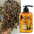 7-in-1 Adult Curly Hair Styling Cream, A Moisturizing Styling Cream, Long-lasting Firmness And Elasticity, Suitable for Wavy And Curly Hair Texture, Anti Frizz Care | Fashionable Bottle Design | Non Stick Formula