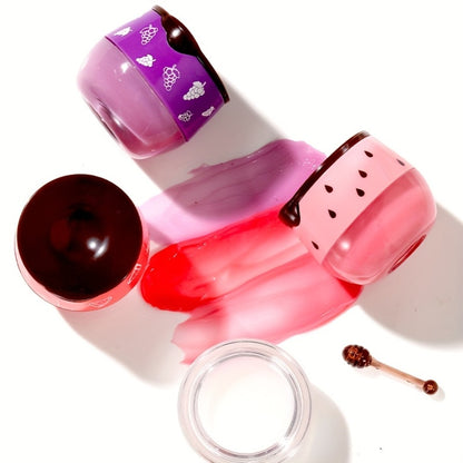Lip Balm Set of 8 — Honey Pot Design with Vitamin E & Propolis, Overnight Hydration, 8 Flavors: Honey, Strawberry, Apple, Watermelon, Cherry, Vanilla, Mint & Aloe