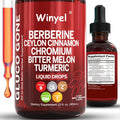 2.03oz Ceylon Cinnamon Berberine Liquid Drops Supplement with Bitter Melon Extract, Glucomannan, Gymnema, Chromium, Turmeric, Panax Ginseng | Vegan Dietary Fiber Supplement | Local Warehouse, Faster Shipping, Food, Family Gift & Halloween