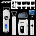 WEEME 1pc/2pcs/3pcs/4pcs Men's Grooming Kit - Professional USB Rechargeable Hair Clipper Set, Hair Clipper, Nose Trimmer, Electric Shaver, T9Detail Trimmer, Supports USB Charging, Includes Limit Combs, Perfect for Christmas Gift