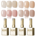 XEIJAYI Frame Bottle Nude Color 4pcs/set---Nail Gel New Arrival Nude Color Pink Nail Polish Gel 4pcs Set LED Gel High Saturation Long Lasting Firmness Does Not Damage Nails Home Salon Nail Salon Essential Salon Gel