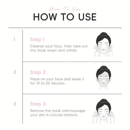 Sheet Mask Japan Sakura – Hydrating Face Masks for All Skin Types, Hypoallergenic Fragrance-Free Formula, Travel Size Portable Skincare Gift, 40 Masks
