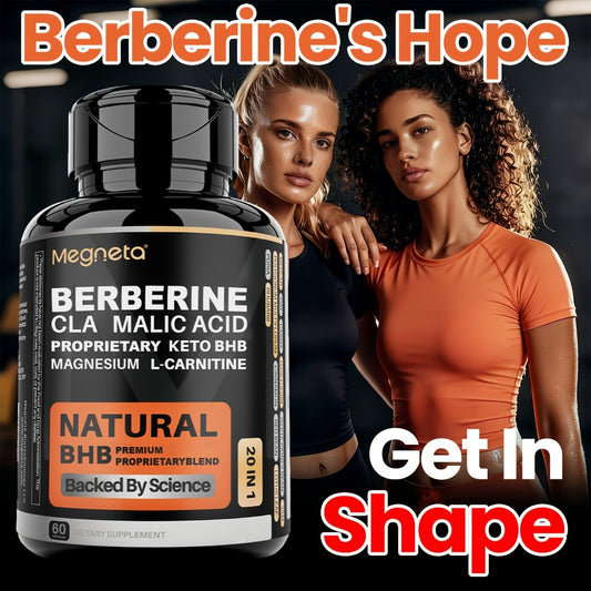Diet Health&Digestion | 20in 1 -Advanced Keto BHB Blend, L-Carnitine, CLA, Malic Acid, Berberine-Keto|Insulin Health&Liver Health |60 Capsules, 30-Day Supply