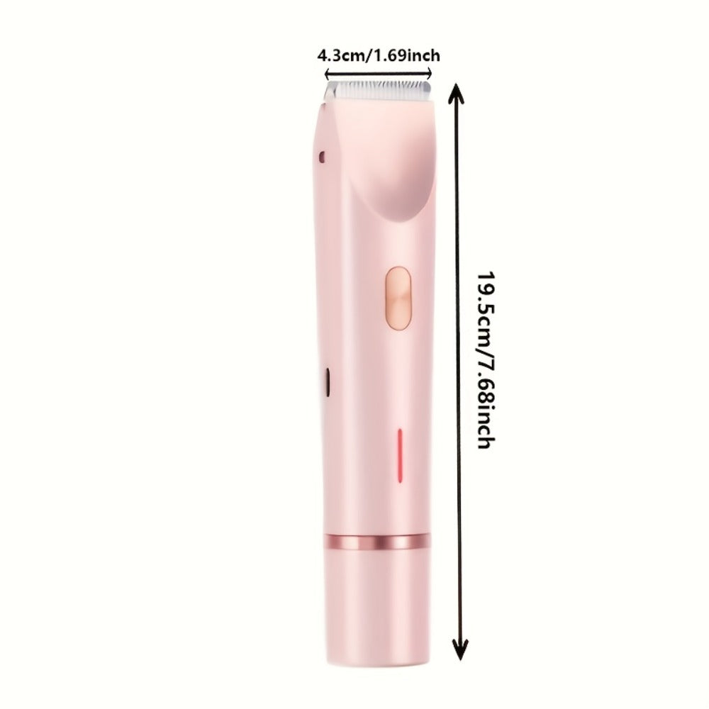 Women's Bikini Electric Razor, 2in 1 Dry/Wet Bikini Razor And Facial Razor, USB Rechargeable, for Bikini, Underarms, Legs, Arms, Face, Portable, Durable, Women's Gift Choice