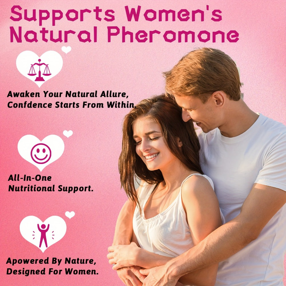 Women's Pheromone Gummies - Natural Attraction & Confidence Booster with L-Arginine, Maca, Beetroot & Pheromone-Enhancing Herbs - 30-Day Supply (30 Gummy Vitamins) - Gluten-Free Strawberry Flavor for Body Freshness & Feminine Balance