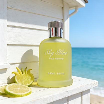 Men's Cologne Eau de Parfum Sky Blue - Bergamot Rosemary & Oak Moss Long Lasting Fresh Masculine Fragrance, No Propylene Glycol, Everyday Scent & Gift for Him