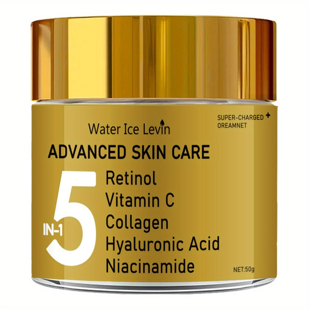 Water Ice Levin 5-in-1 Instant Lift Advanced Cream with Retinol, Vitamin C, Collagen, Hyaluronic Acid & Niacinamide, Tightens Light Beige, Suitable for All Light Beige Types, Unisex, Luxury Packaging Design, Advanced Formula