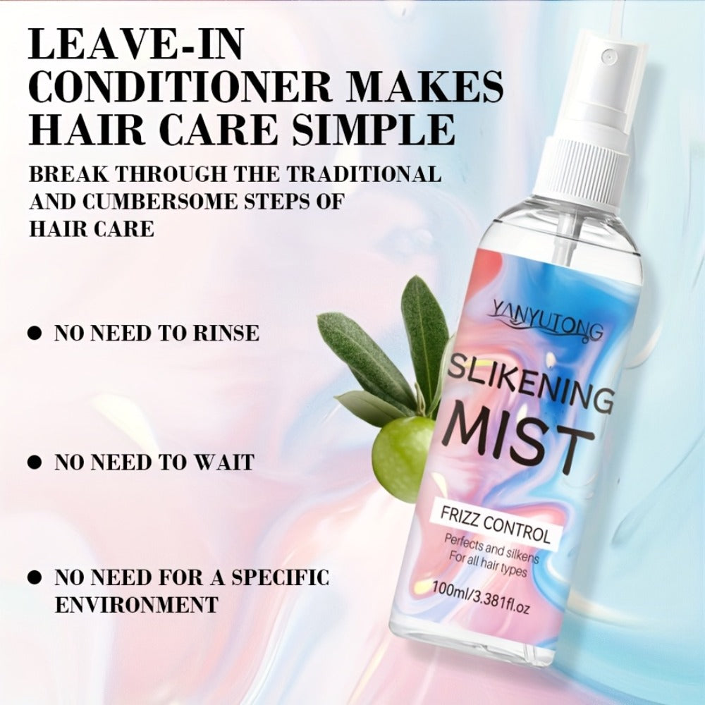Hair Mist Perfumed Smoothing Spray — Moisturizing, Heat Protection, Anti-Frizz, Detangling & Long-Lasting Fragrance, No-Rinse Leave-In Formula for Straight, Curly & Frizzy Hair, 100ml / 3.38 oz