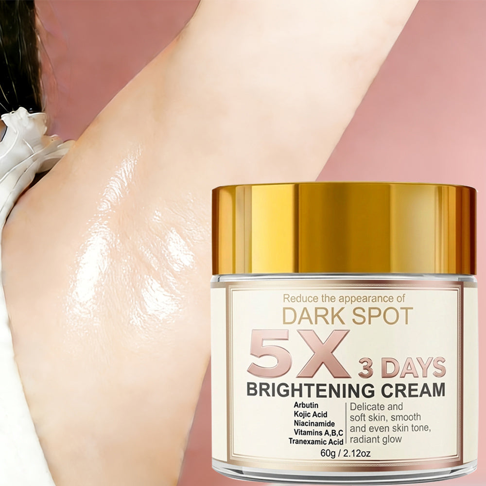 Newly Updated Version [Brightening Cream]5X&3-Day BrighteningCream: The Appearance Of, Moisturizes, Quickly Brightens, Evens Light Beige, Dullness, Leaves Skin Looking Smoother &More Refined. Contains Kojic Acid, Vitamin C, Arbutin, & Niacinamide.