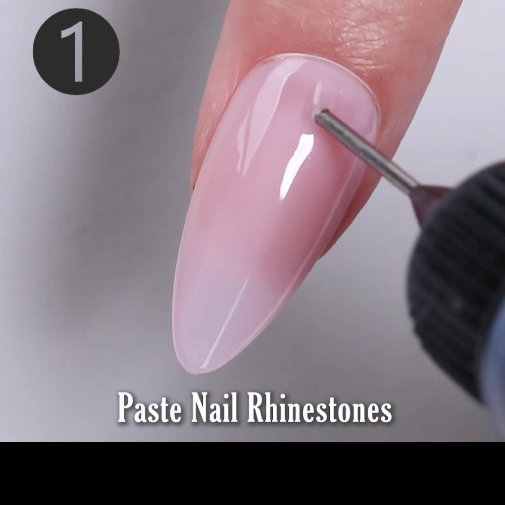 LILYCUTE 0.34oz 2pcs Nail Rhinestone Adhesive Glue Clear Nail Art Sticky Gel for Stick The Drill Jewelry 3D Decorations Nail Glue Gel
