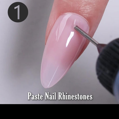 Nail Rhinestone Glue Gel 2pcs — Clear Nail Art Adhesive for 3D Rhinestones, Drill Jewelry & Decorations | LILYCUTE Sticky Nail Glue Gel 0.34oz