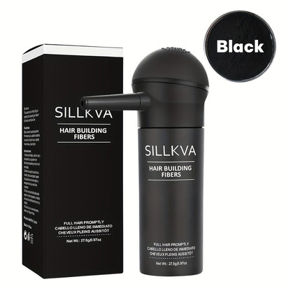 Hair Fibers Spray Applicator Kit — SILLKVA Instant Thickness & Natural Coverage for Thinning Hair & Bald Spots, 7 Shades, Precision Spray, 0.97oz