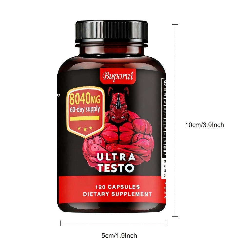 Ultra Testo - with Ashwagandha, Tongkat Ali, Maca Root, Supports Men'S Health, Supplement - 120pcs