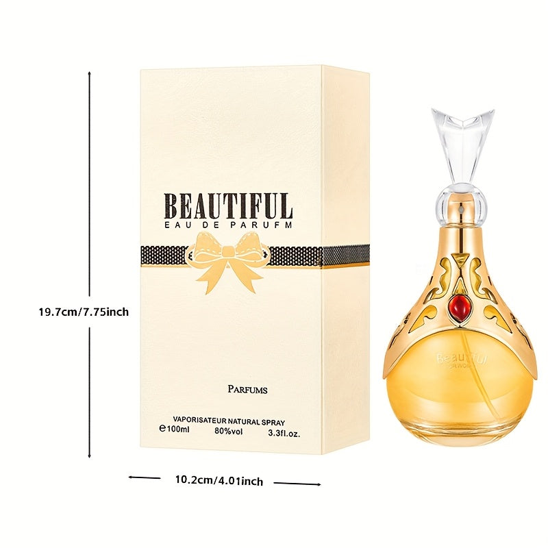 3.38oz 1 Bottle Of Golden Age Perfume Hard Box Packaging Gift Packaging Spray Perfume Long-lasting Fragrance Floral And Fruity Fragrance Perfume Sports Party Perfume Couple Dating Dinner Perfume Satisfying Gift Perfume Mature Women's Perfume