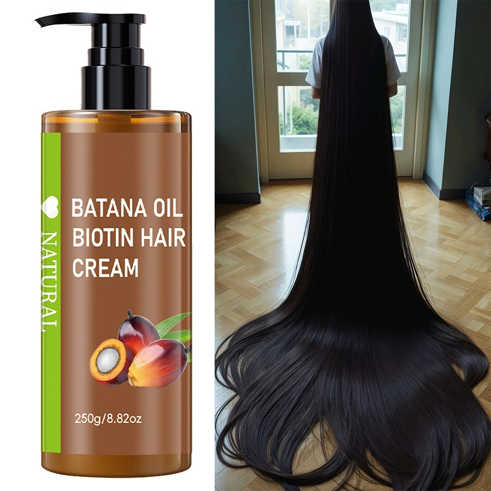 Batana Oil for Hair Growth - Unrefined Honduran Batana Oil 250g, Softening & Shine Enhancing, Repairs Dry Damaged Hair, Nourishes Scalp, Smoothing Effect for All Hair Types, 8.82oz