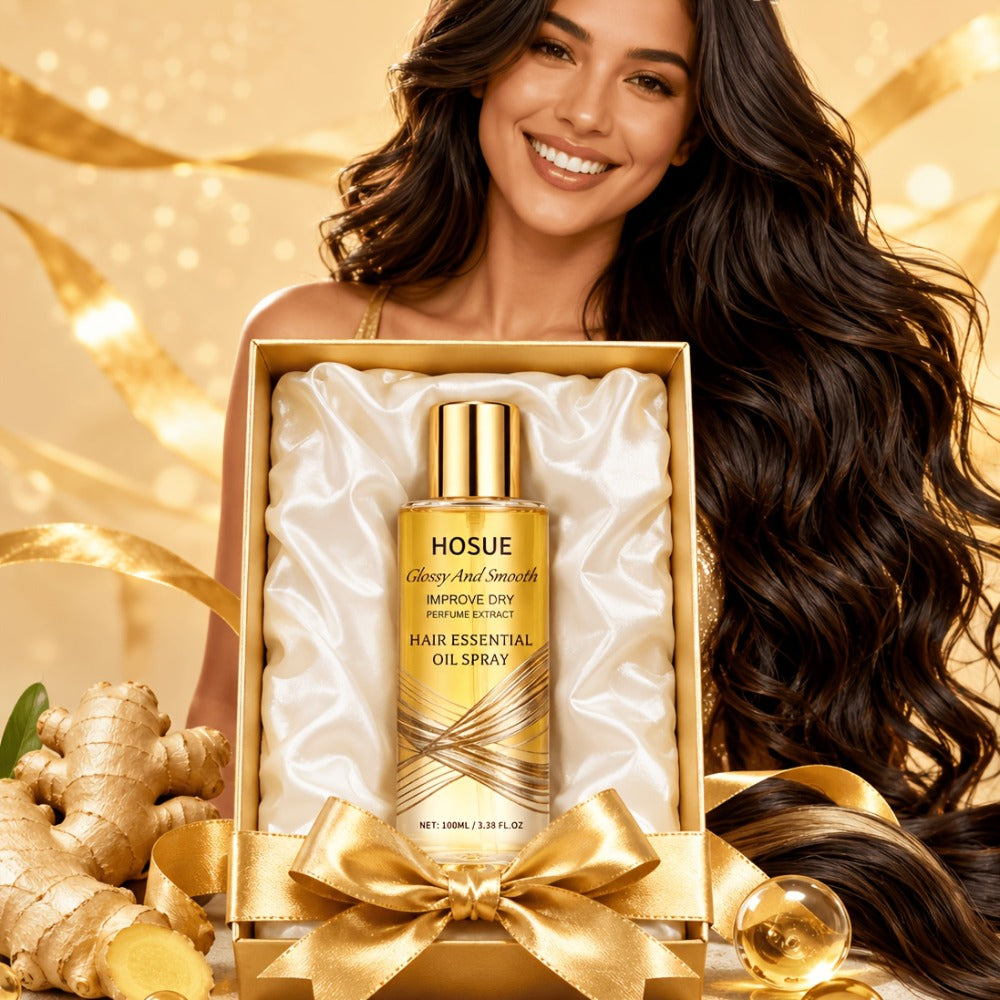 Hair Essential Oil Spray Smoothing & Anti-Frizz – Lightweight Conditioning Treatment for Dry, Damaged & Frizzy Hair | Repairs Split Ends, Adds Shine | 2.7oz