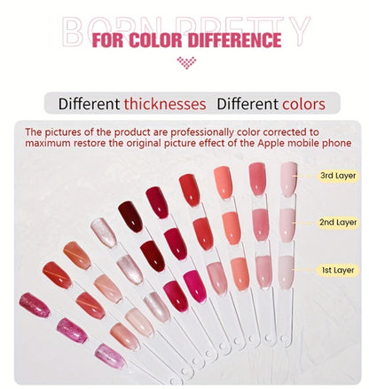 Cat Eye Gel Polish Set 6pcs BORN PRETTY Double Light Reflective Magnetic - Sparkling Rainbow Glass Cat Eye Effect Soak Off UV LED Gel 10ml Each Long Lasting Salon & Home DIY Manicure Kit for Women