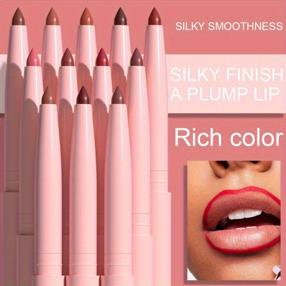 Lip Liner and Lipstick Set 12pcs Matte Waterproof Long Lasting Easy Apply Lip Pencil Lip Color Kit for Women Holiday Gift