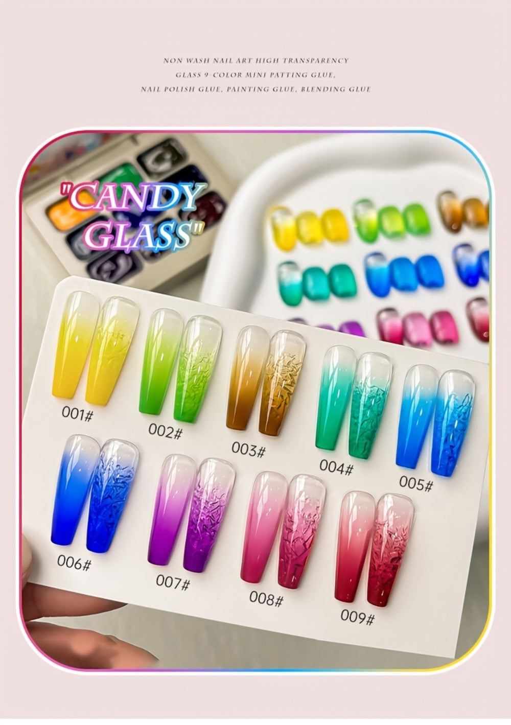 9 Shades for Fall And Winter: New Nail Polish That Is Durable And Long-Lasting, Featuring a Gradient Effect. Perfect for Manicures, Gift Ideas, Nail Salons, And Includes Glass Beads And Candy Gel