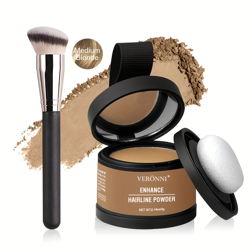 Hairline Shadow Powder Kit with Brush, Instantly Conceal Hairline And Hair Root, Waterproof Hairline Powder Filler for Natural Look