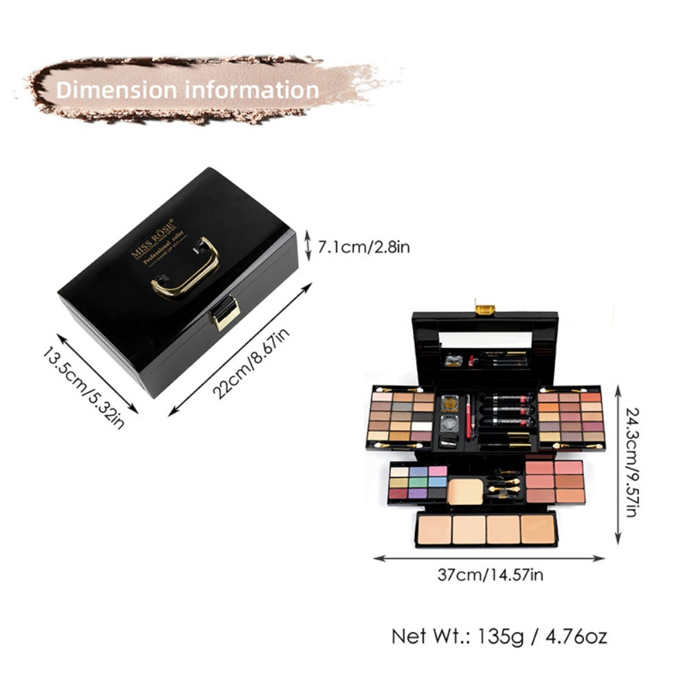 Makeup Kit for Women 58 Colors All-in-One Professional Set with Mirror - Eyeshadow Compact Powder Blusher Lipstick Eyeliner Mascara Eyebrow Pencil Glitter Gel Complete Makeup Gift Set for Girls