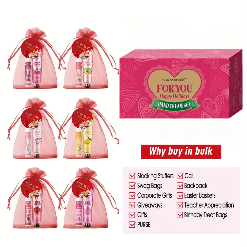 96pcs/box, Batch Gift Set Includes Hand Cream, Lipstick, Red Bag And Wedding Card. A Female Companion Gift Assembly For Christmas Holiday Gift Distribution, Thanksgiving Gift, Thank-you Gifts For Colleagues And Friends, And Gifts For .