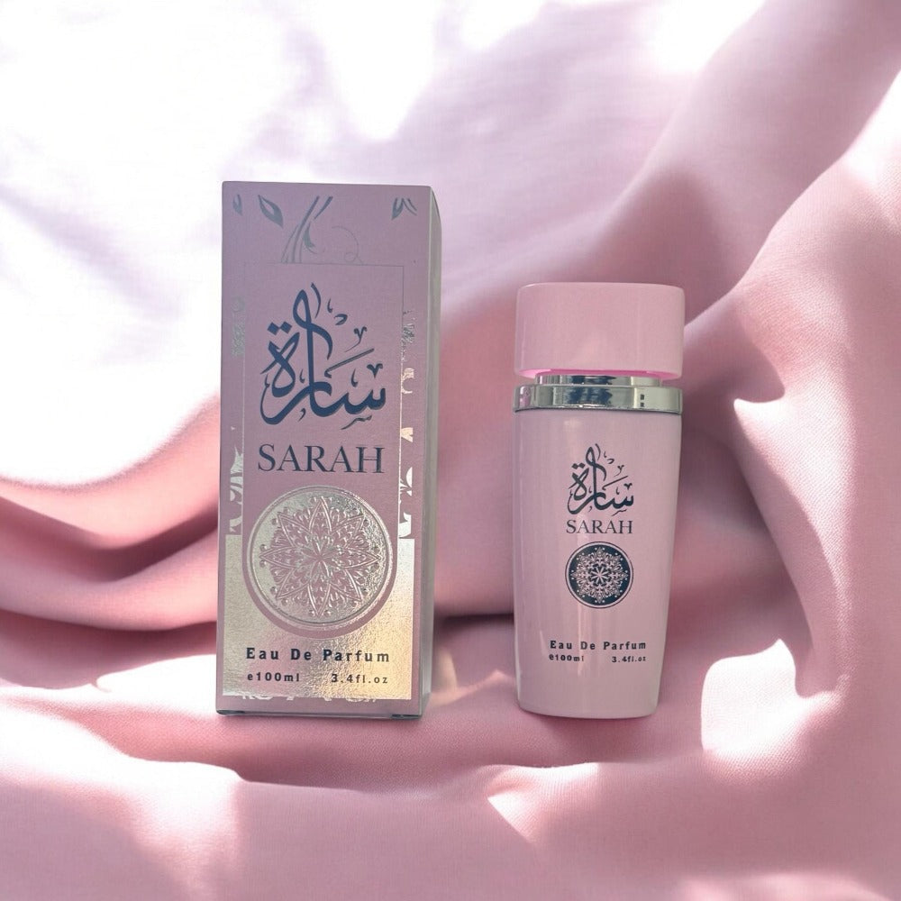 Floral Eau de Parfum for Women — Sarah Pink Delicate Feminine Elegance 100ml / 3.38 Fl Oz, Romantic Confident Long-Lasting Fragrance Spray for Any Occasion