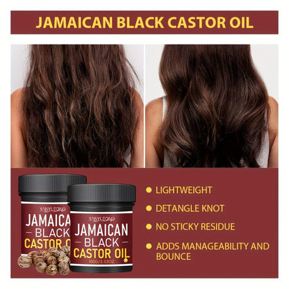 Jamaican Black Castor Oil Hair Milk - Moisturizing Hydrating Formula, Natural Volume & Smoothness, Protects & Revitalizes All Hair Types, Castor Essential Oil Hair Care Treatment for Women & Men, 100g