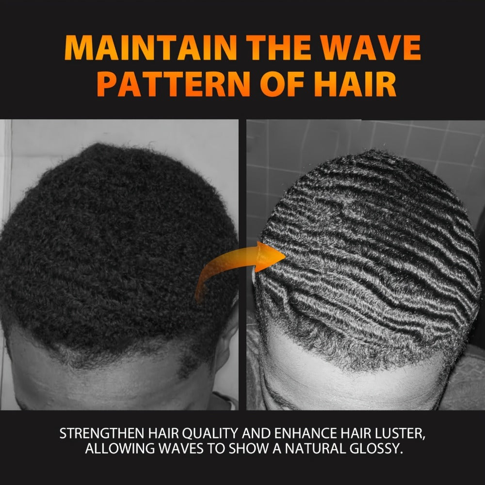 Biotin Wave Shampoo & Pomade 2-in-1 for Men - 360 Wave Deep Cleansing Conditioning Hair Product - Strengthens Hair, Defines Waves with Glycerin Formula, 200ml